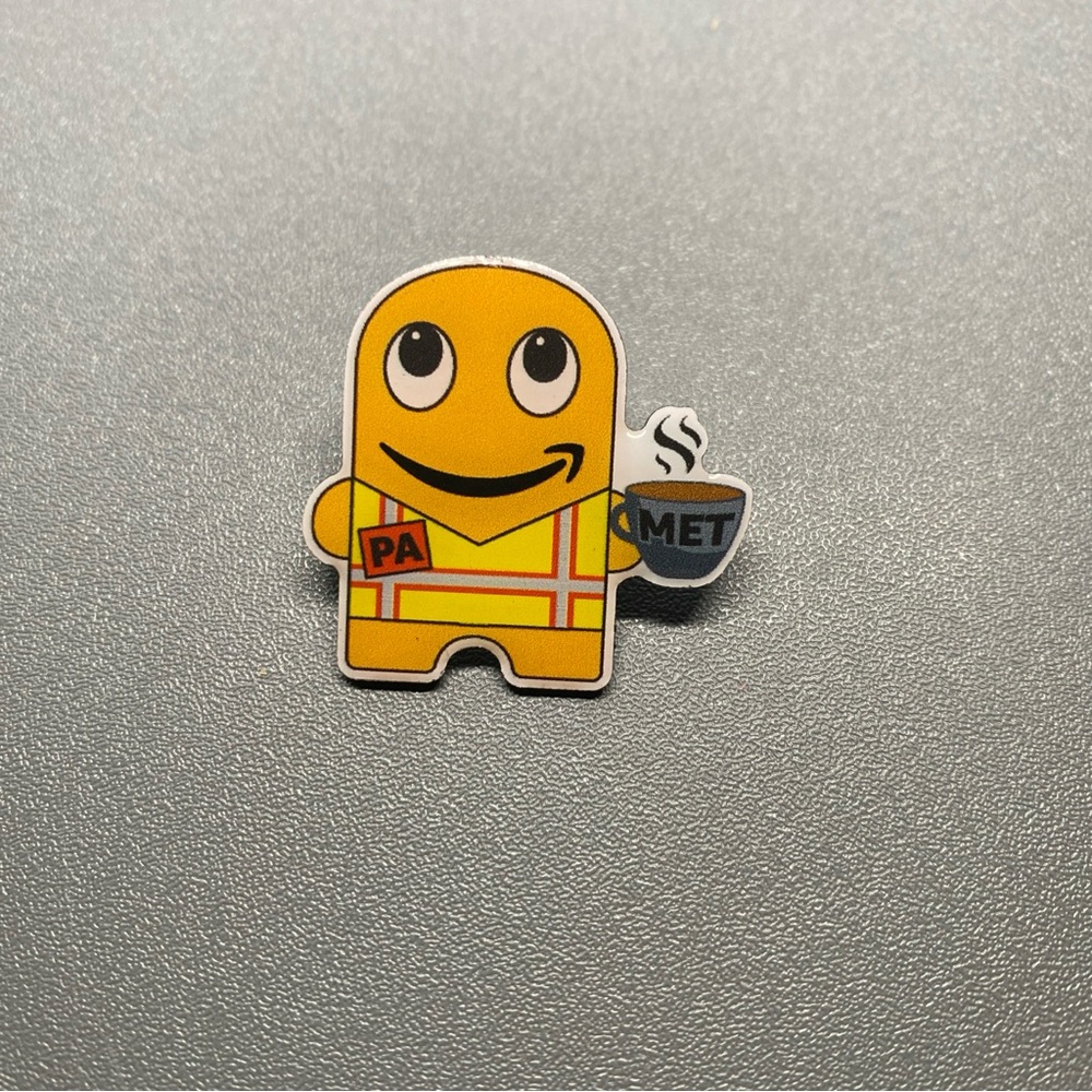 Amazon Employee Peccy Pin MET Coffee PA Vest Worker Work Shirt Funny Collectible